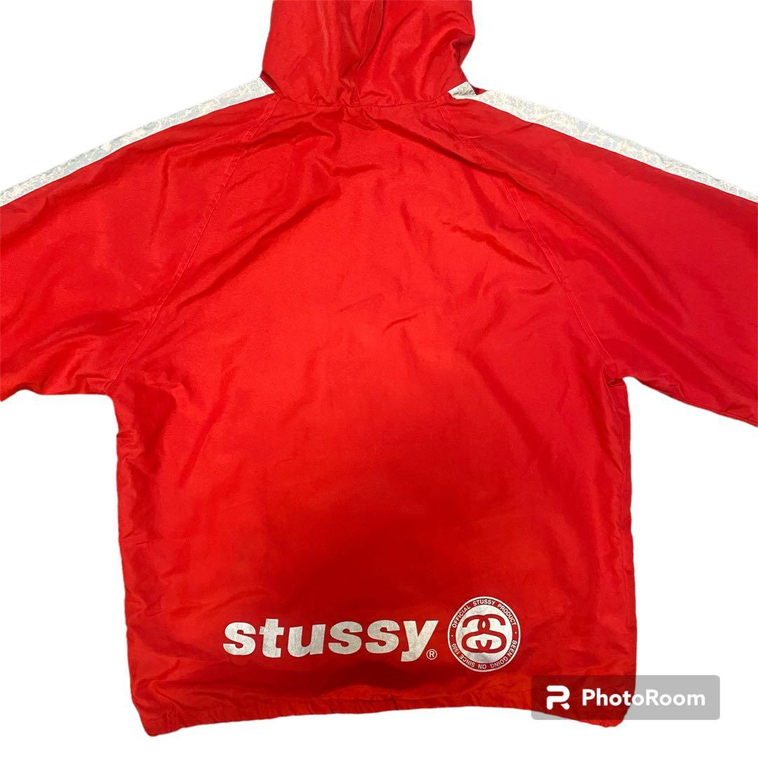 OLD STUSSY ナイロンジャケット レッド L 90s 紺タグ - メルカリ