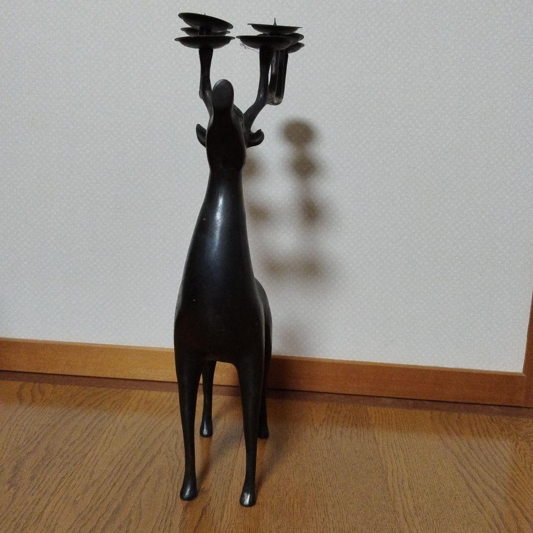 ヤカン様専用】アンティーク 鹿の形状の金属製キャンドルスタンド