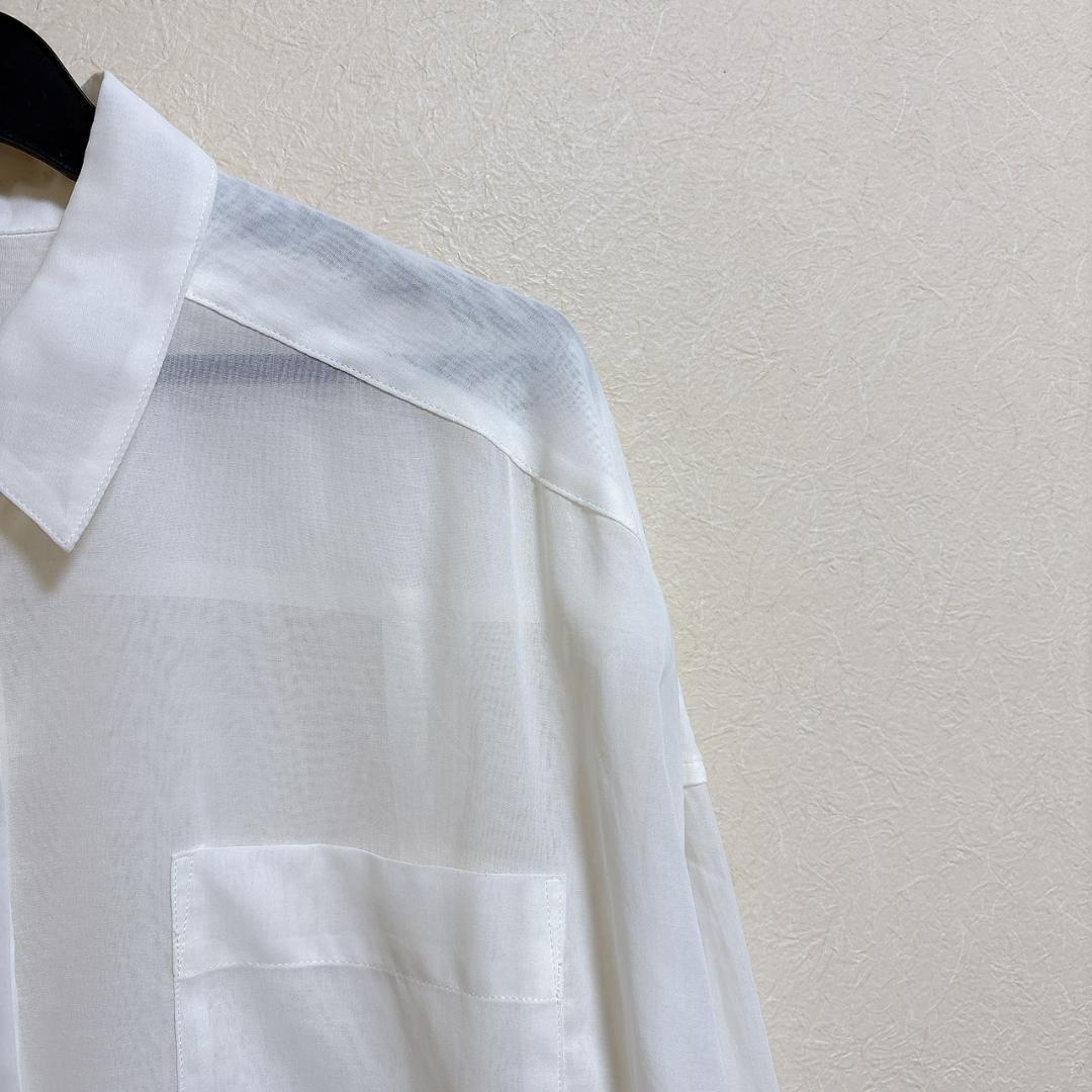 美品 SOEJU オーガニックコットンシアーシャツ ホワイト M - メルカリ