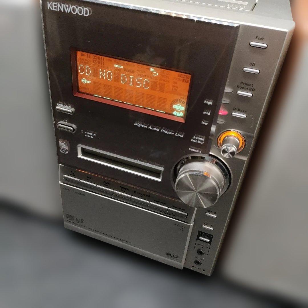 動作確認済み KENWOOD CD MD カセットテープ コンポ スピーカー - メルカリ