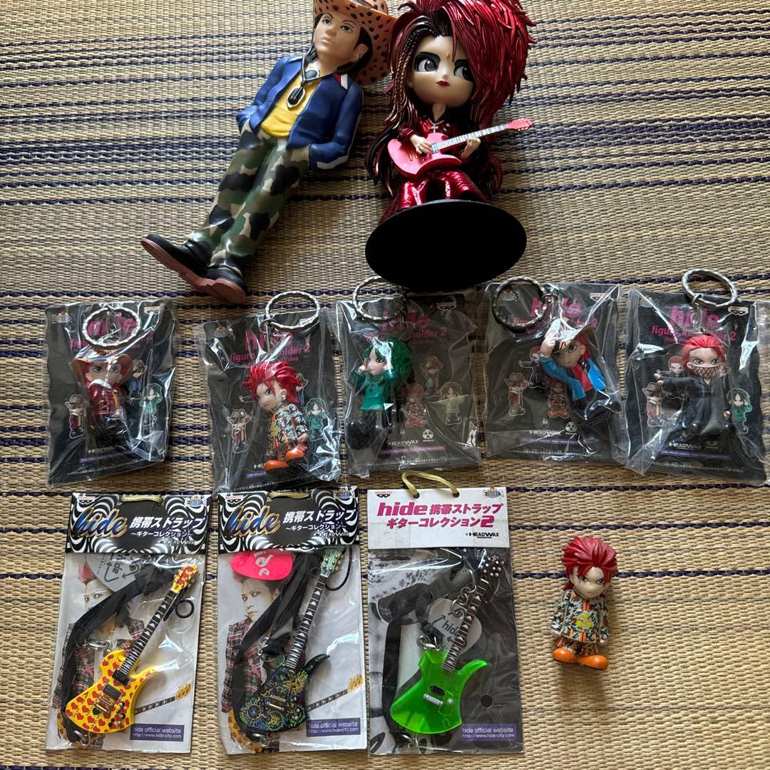 hide グッズ 11点セット(フィギュア、キーホルダー、ストラップ