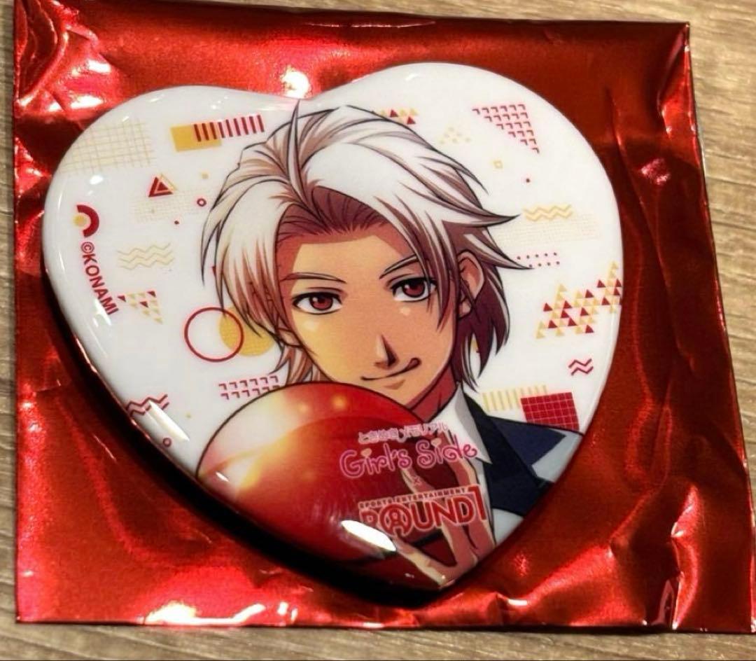 ときメモGS ラウンドワンコラボ ハート缶バッジ 佐伯瑛 - メルカリ