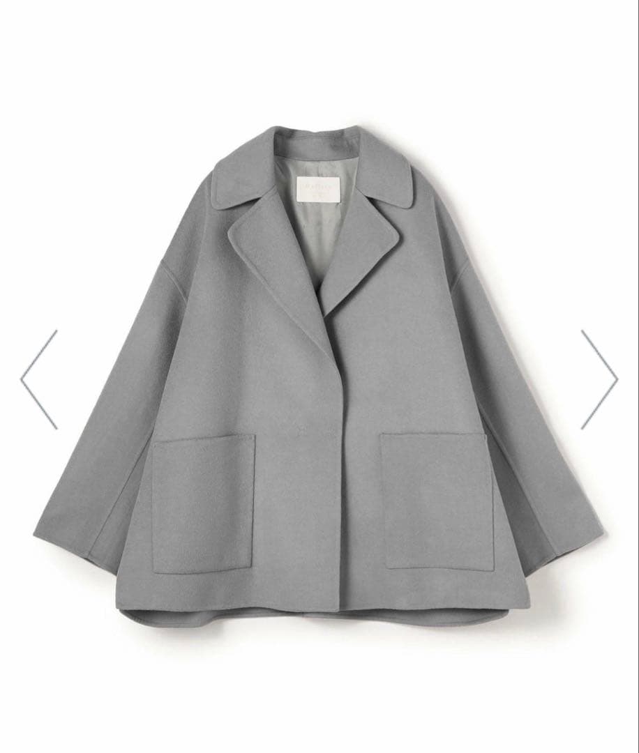 Ballsey プレミアムウールリバー オープンカラー ショートコート TOMORROWLAND｜プレミアムウールリバー オープンカラーショートコート