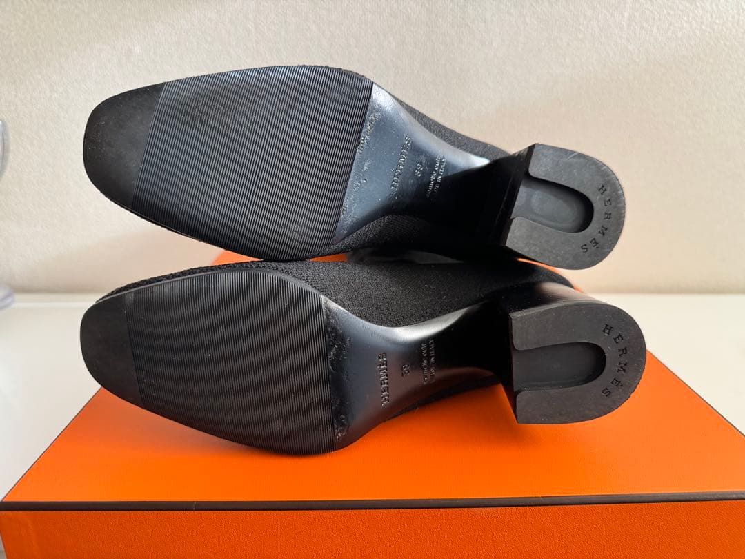 正規店裏張済 HERMES エルメス フォンテーヌ 60 ニット ロングブーツ