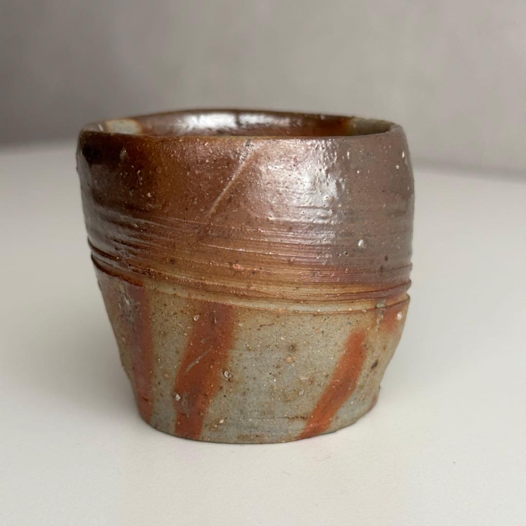 堀江英城 備前 酒器 緋襷 ぐい呑 共箱