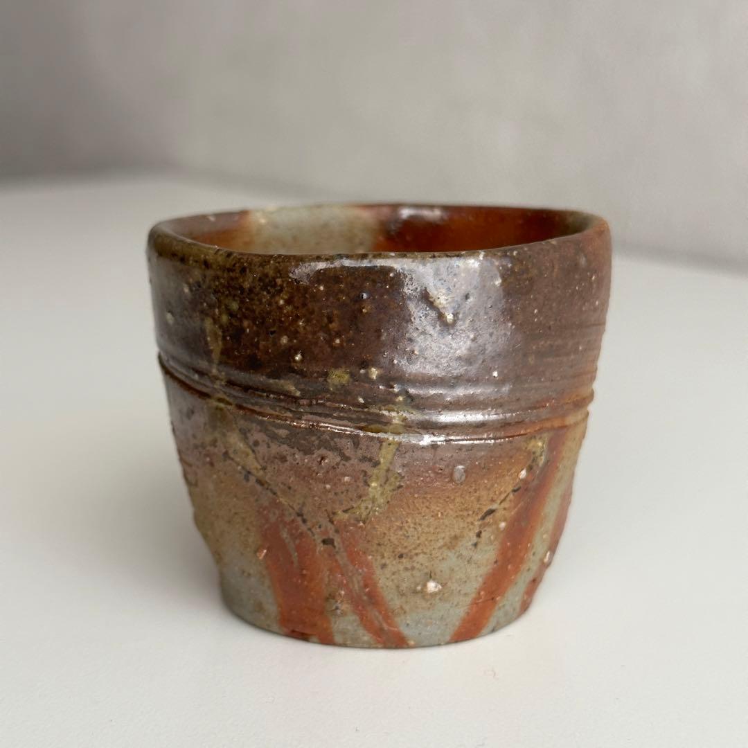 堀江英城 備前 酒器 緋襷 ぐい呑 共箱