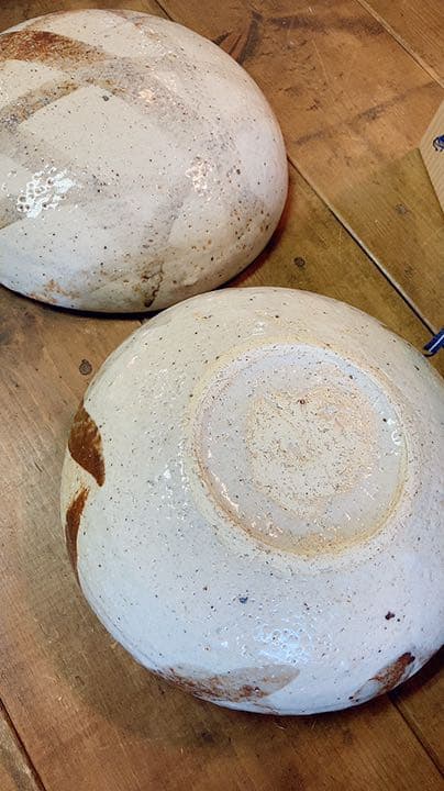 志野焼 茶道具 志野ふた物 木箱入り 坪島土平作 皿 菓子鉢 - メルカリ