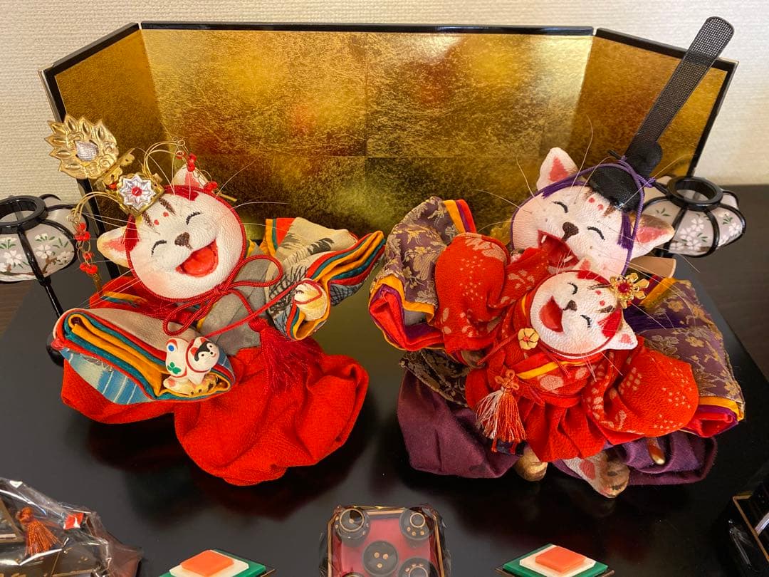 創作人形作家石渡いくよ作◇雛人形◇猫雛人形◇古布縮人形◇笑顔溢れる