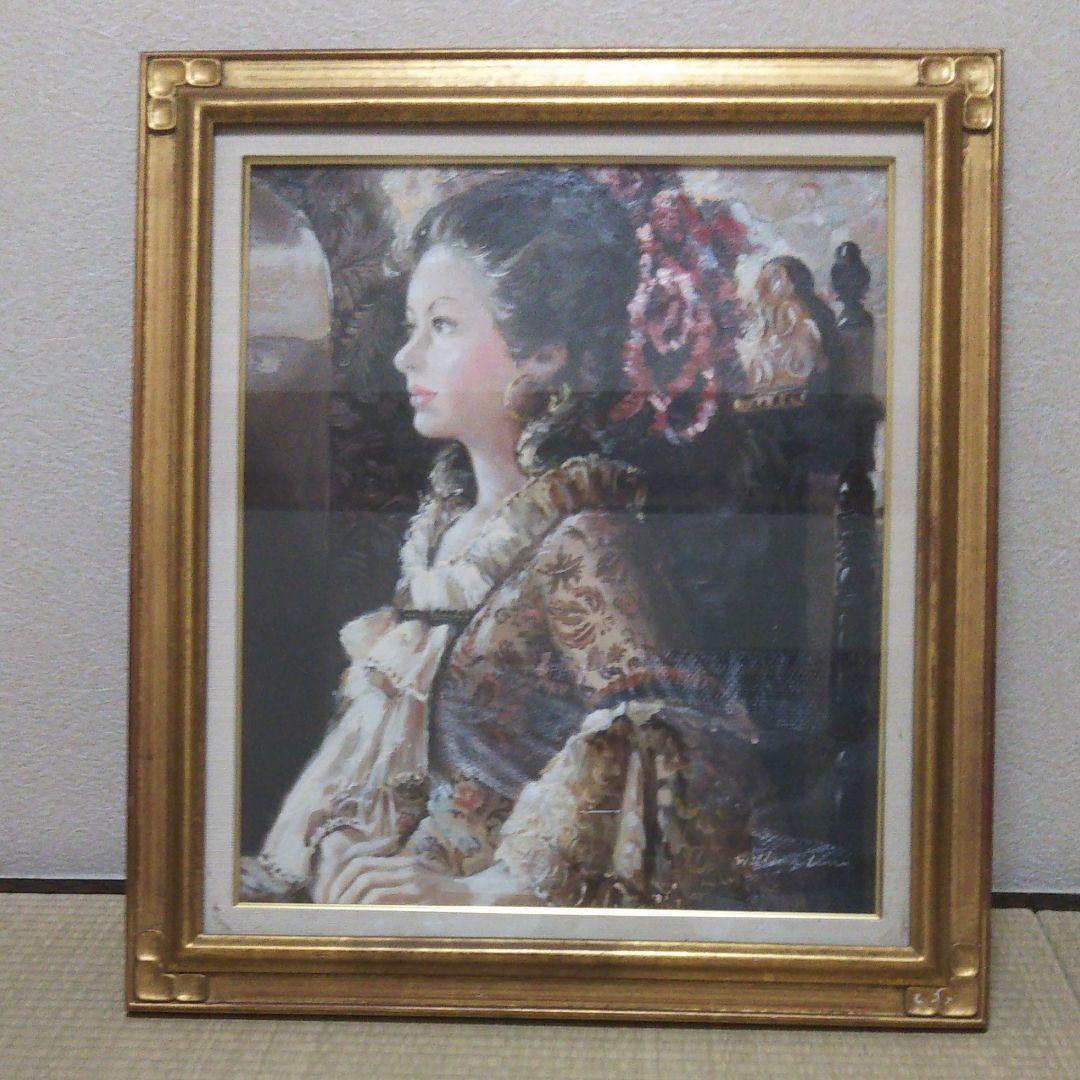 貴婦人、油絵、絵画 インテリア額絵｜インテリア専門店エルジュエル