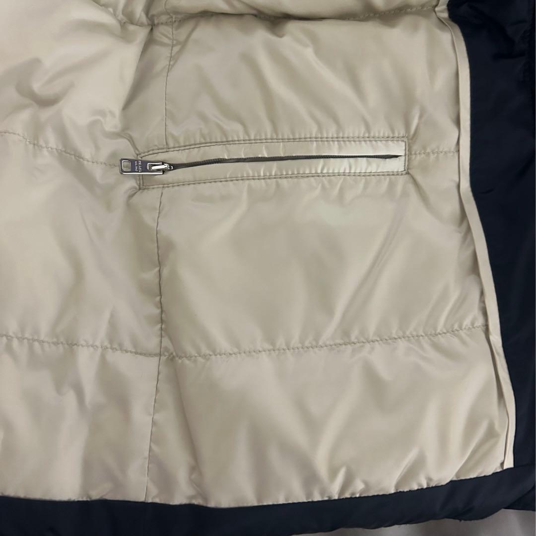 ☆PRADA☆プラダ☆ダウンベスト☆三角プレート☆ネイビー☆290546