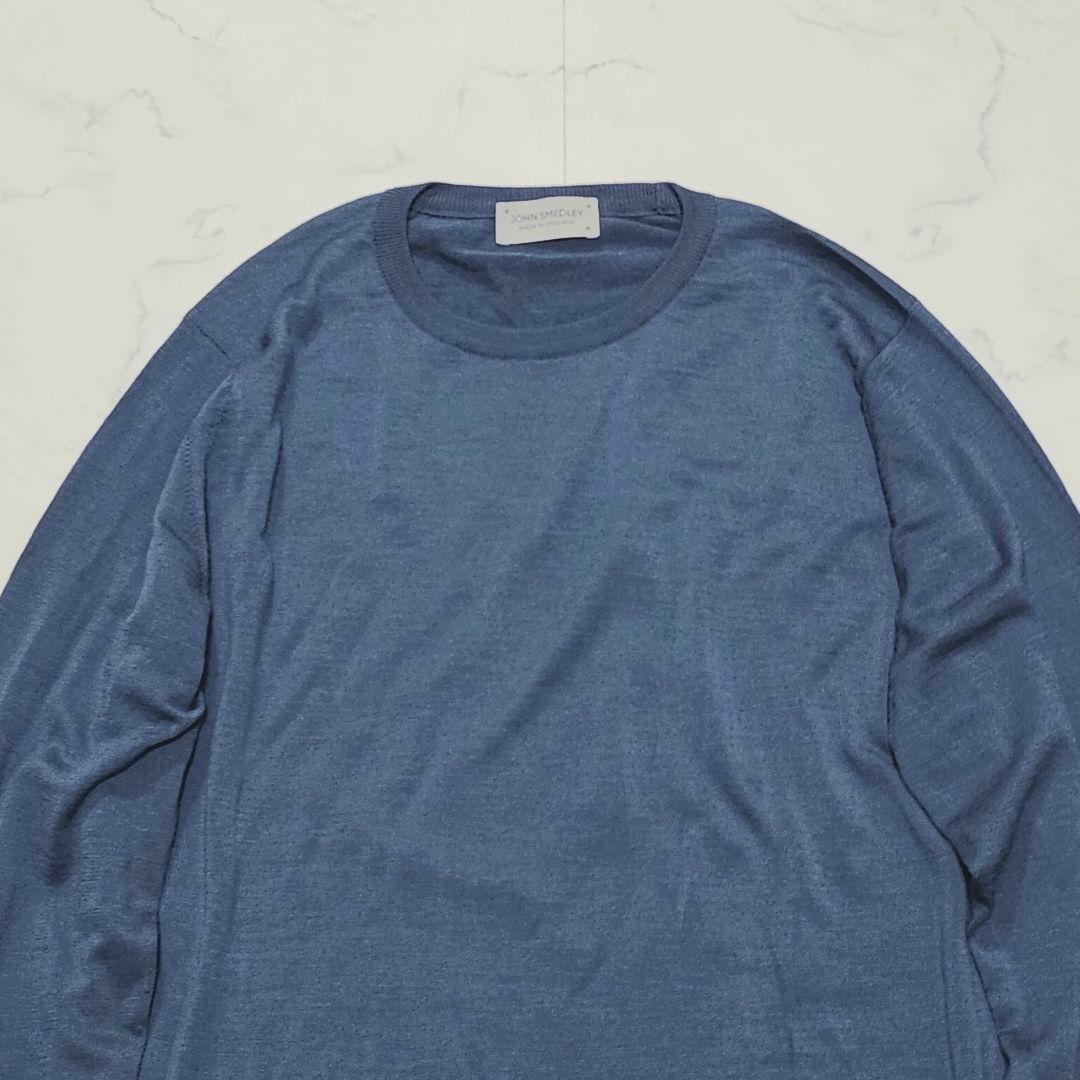 美品☆ジョンスメドレー 長袖ニット メリノウールエクストラファイン M