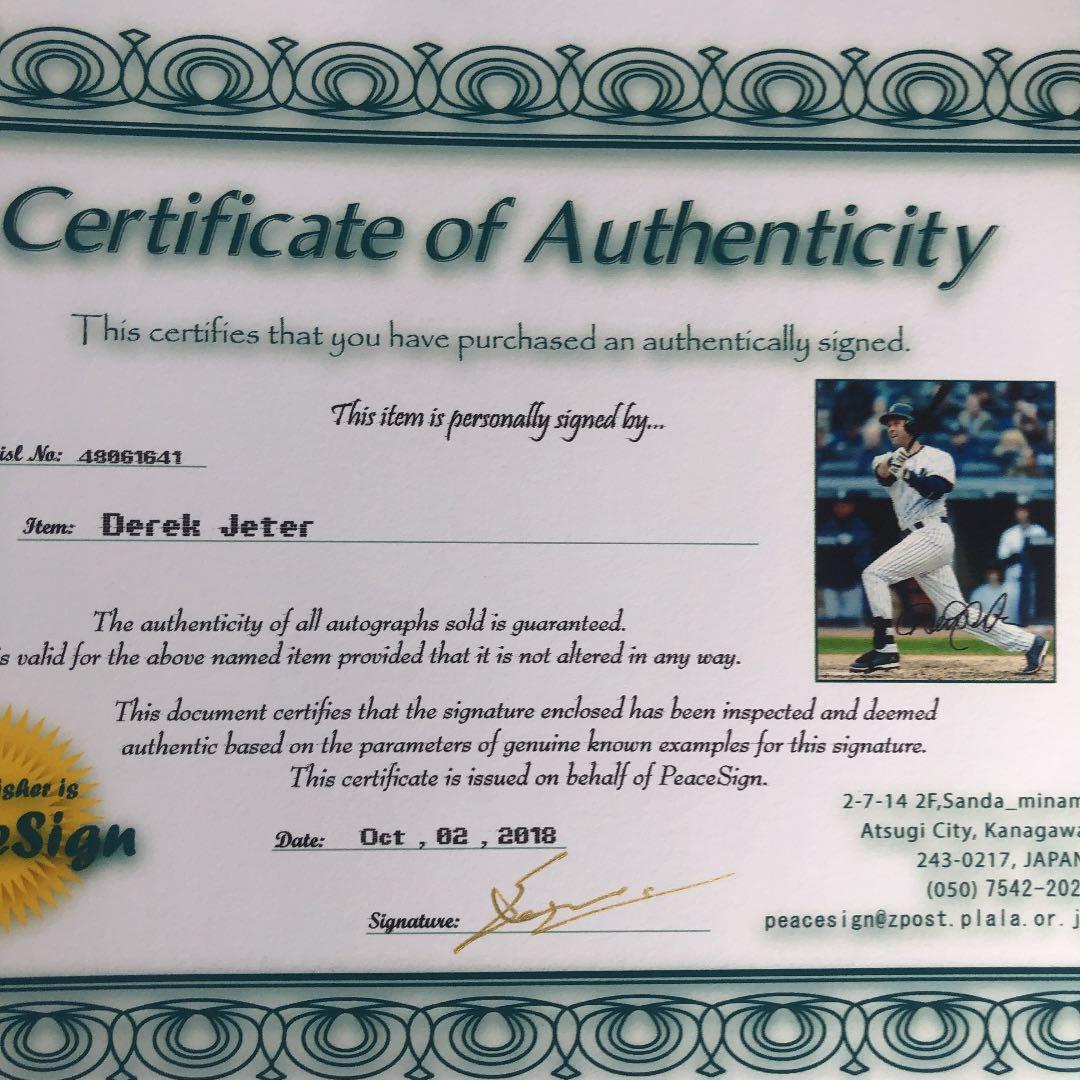 SALE】MLB デレク・ジーター 直筆サイン ヤンキース - メルカリ