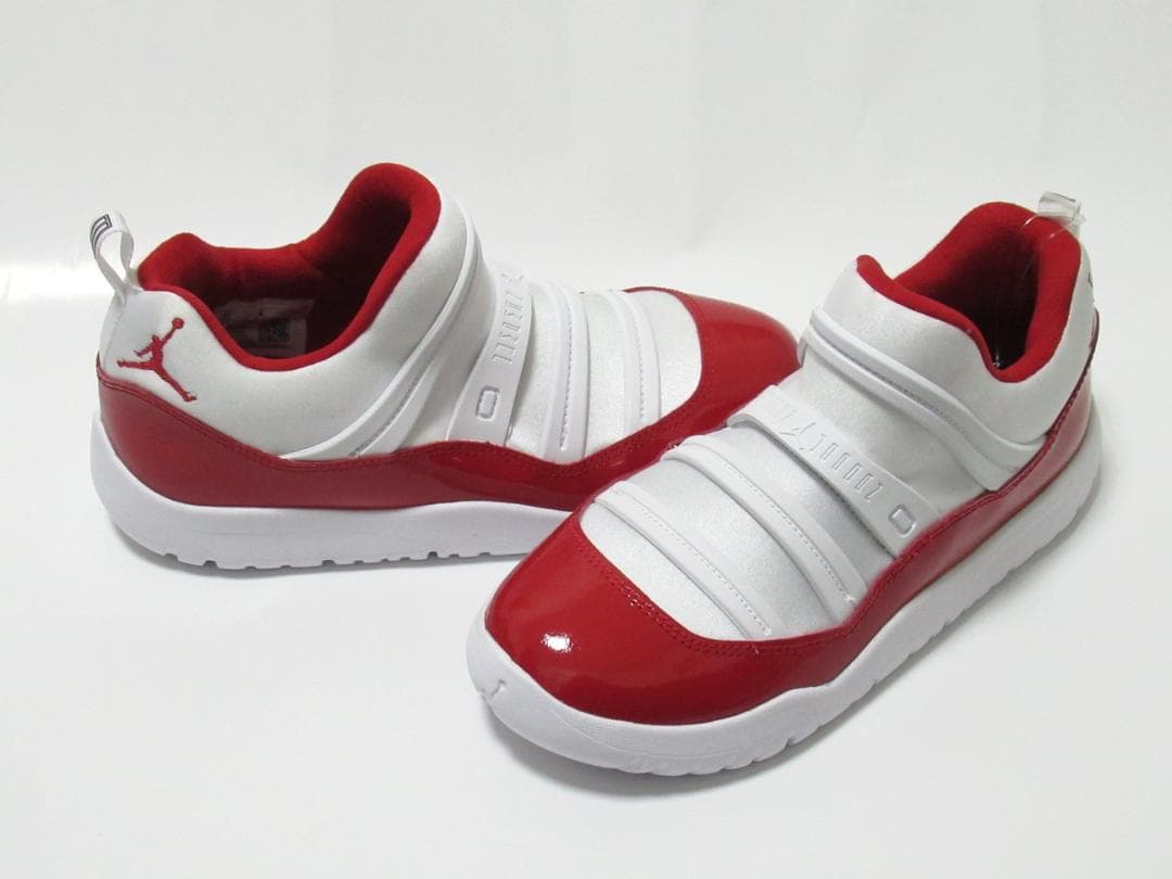 20cm 白 赤 ジョーダン 11 レトロ リトル フレックス スリッポン