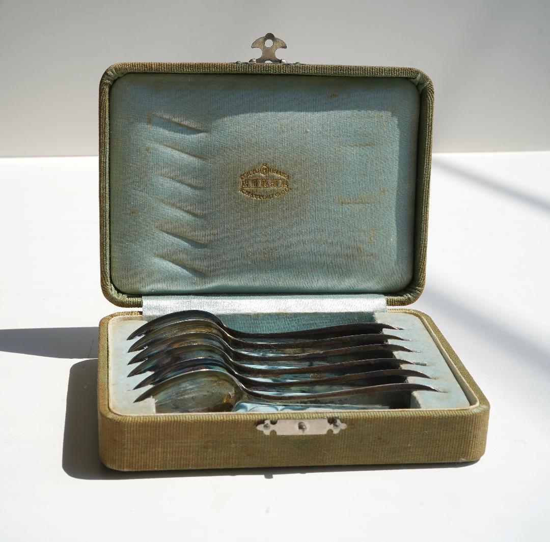 服部時計店スターリングシルバーティースプーン6本セット