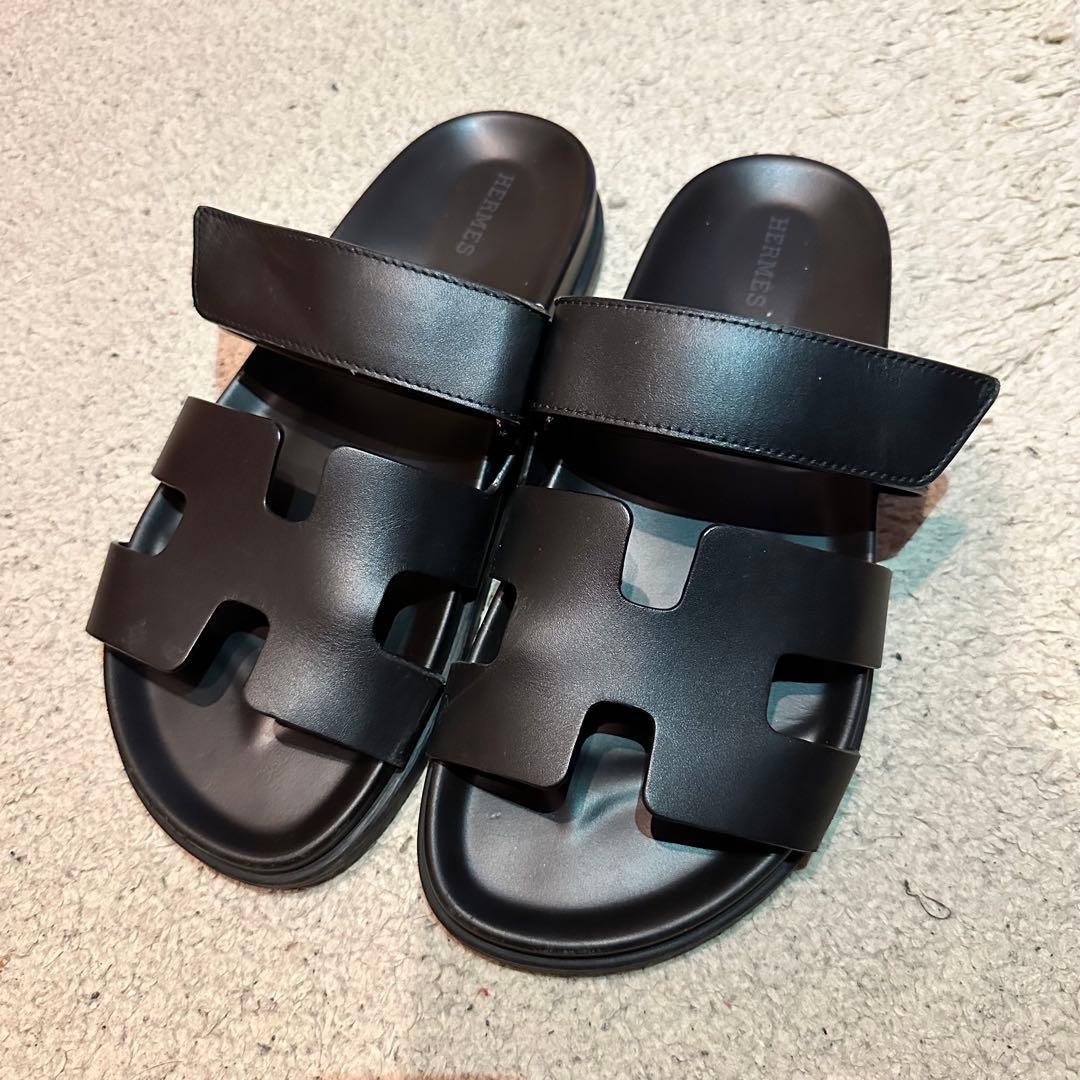 【aloha】HERMESサンダルシプレ38.5 関税無し 国内発送 エルメス シプレ サンダル ホワイト 白 (HERMES