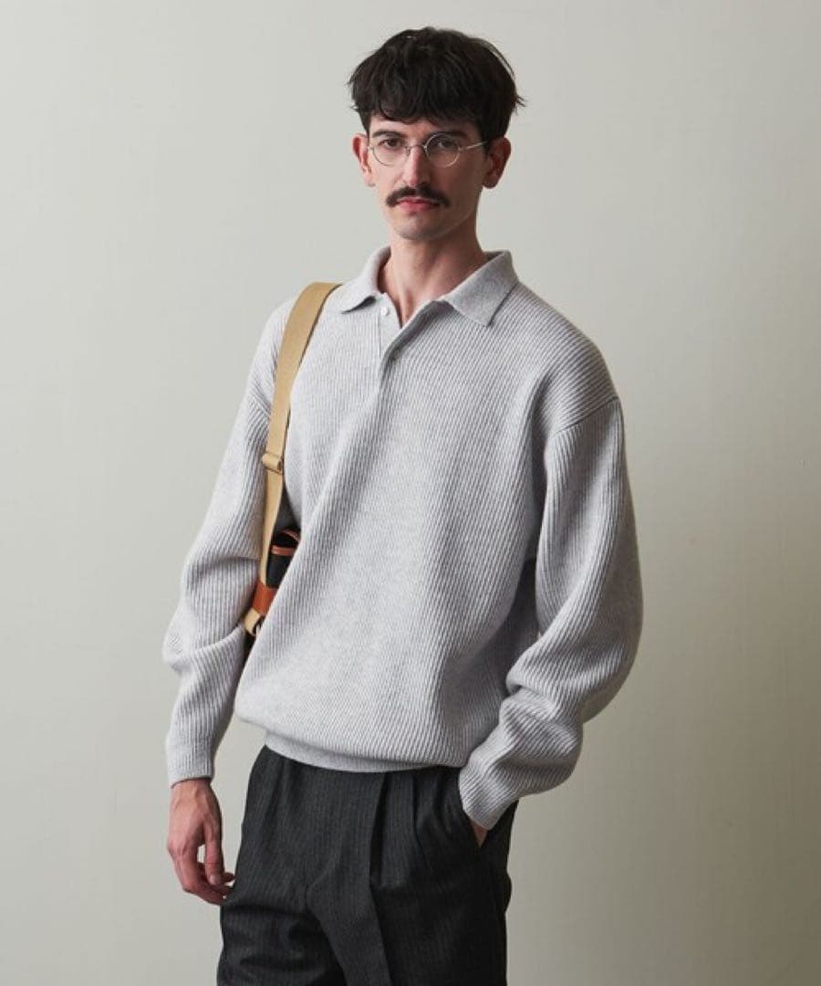 ノッポ様専用】Steven Alan ポロカラー ニット グレー／S