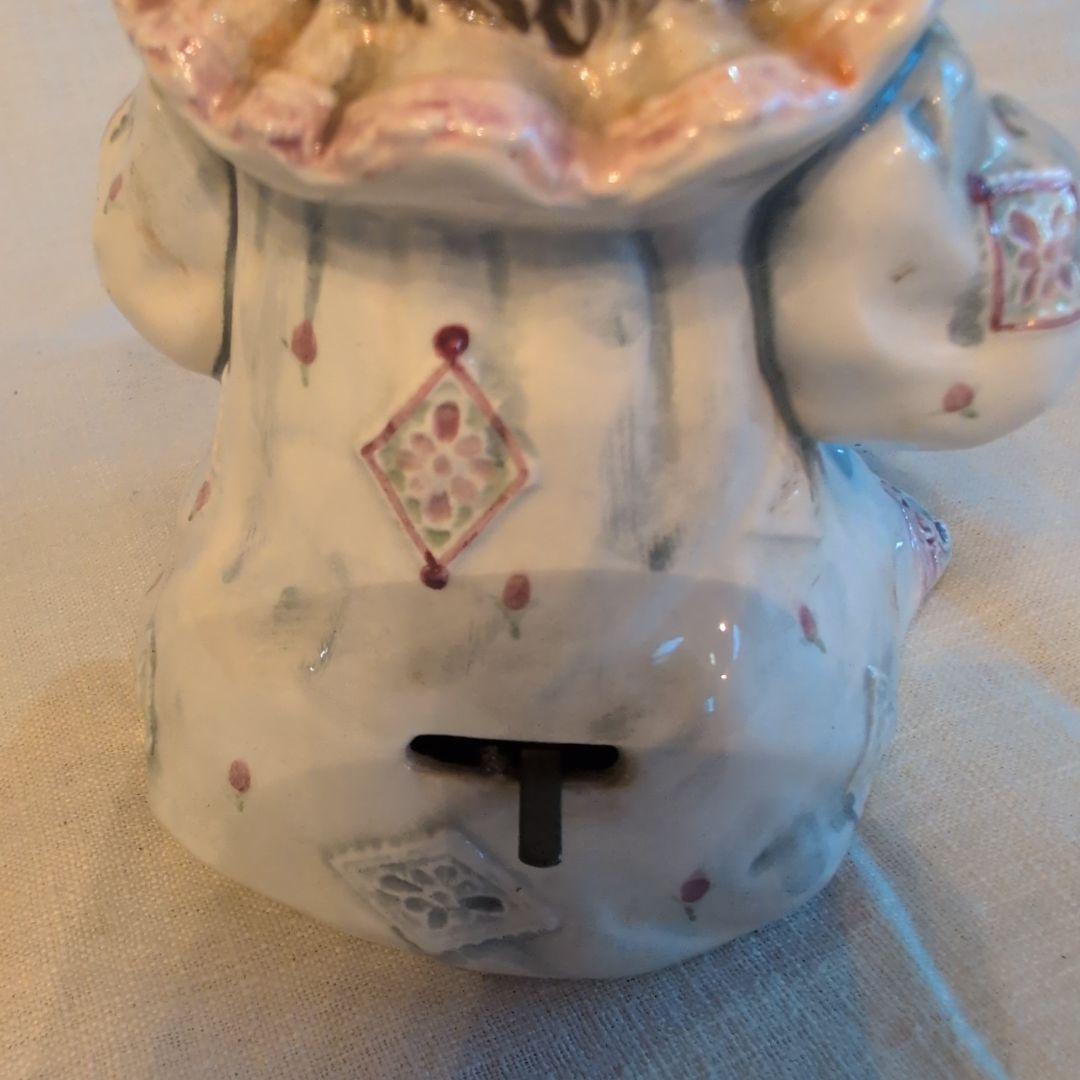 陶器のオルゴール人形 イエスタディ 高さ15cm