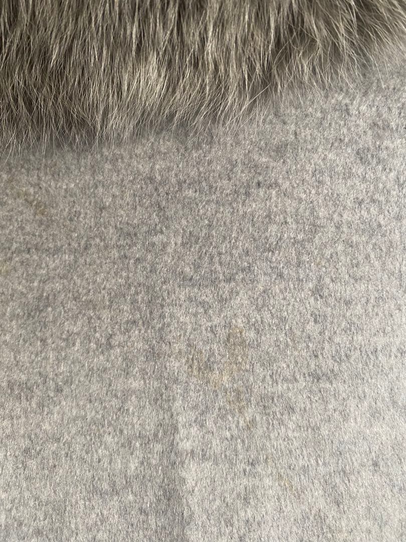 グレースクラス カシミヤ フォックスファー付きケープポンチョ