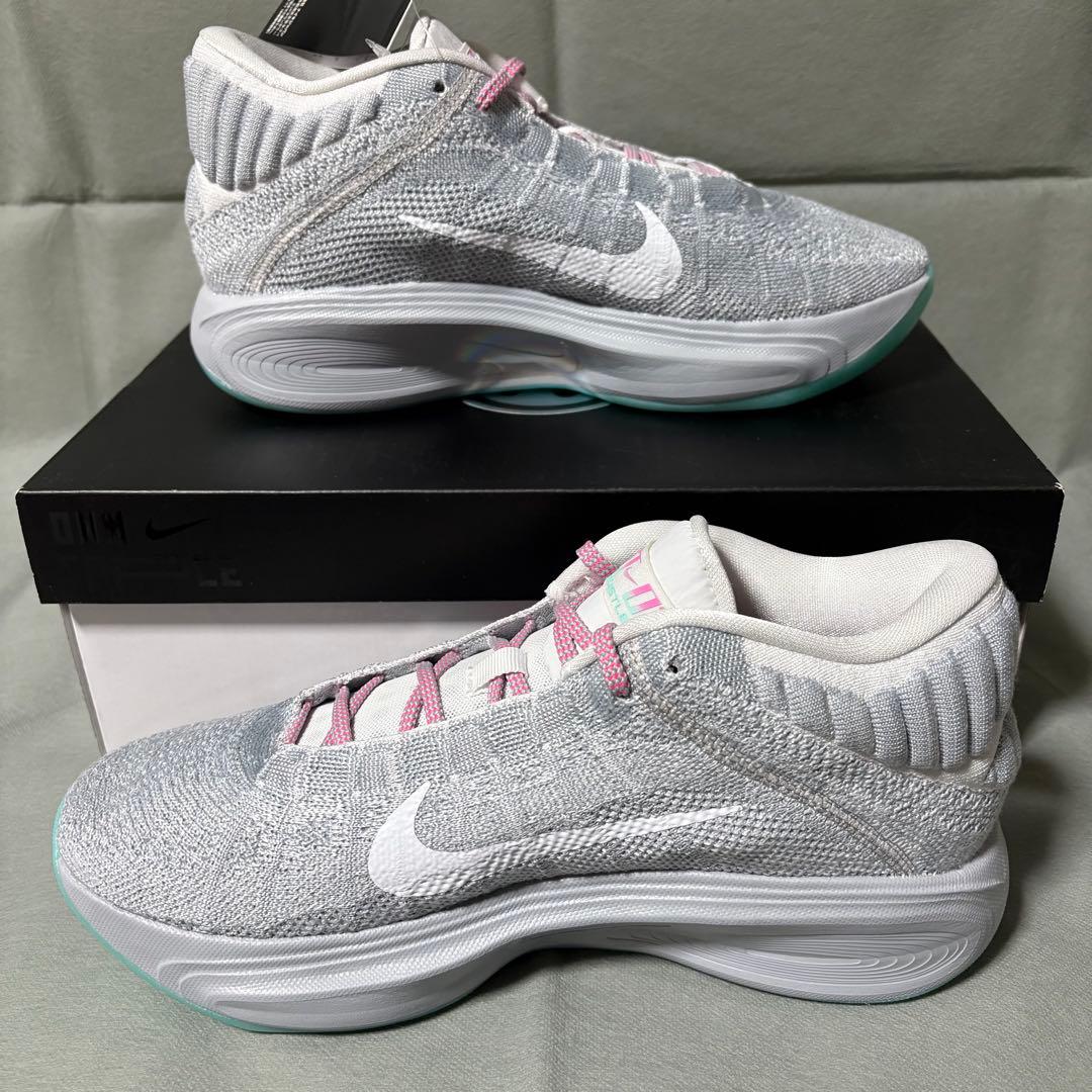 ナイキ G.Tハッスル3 グレー グリーン ピンク 緑 27.5 - メルカリ