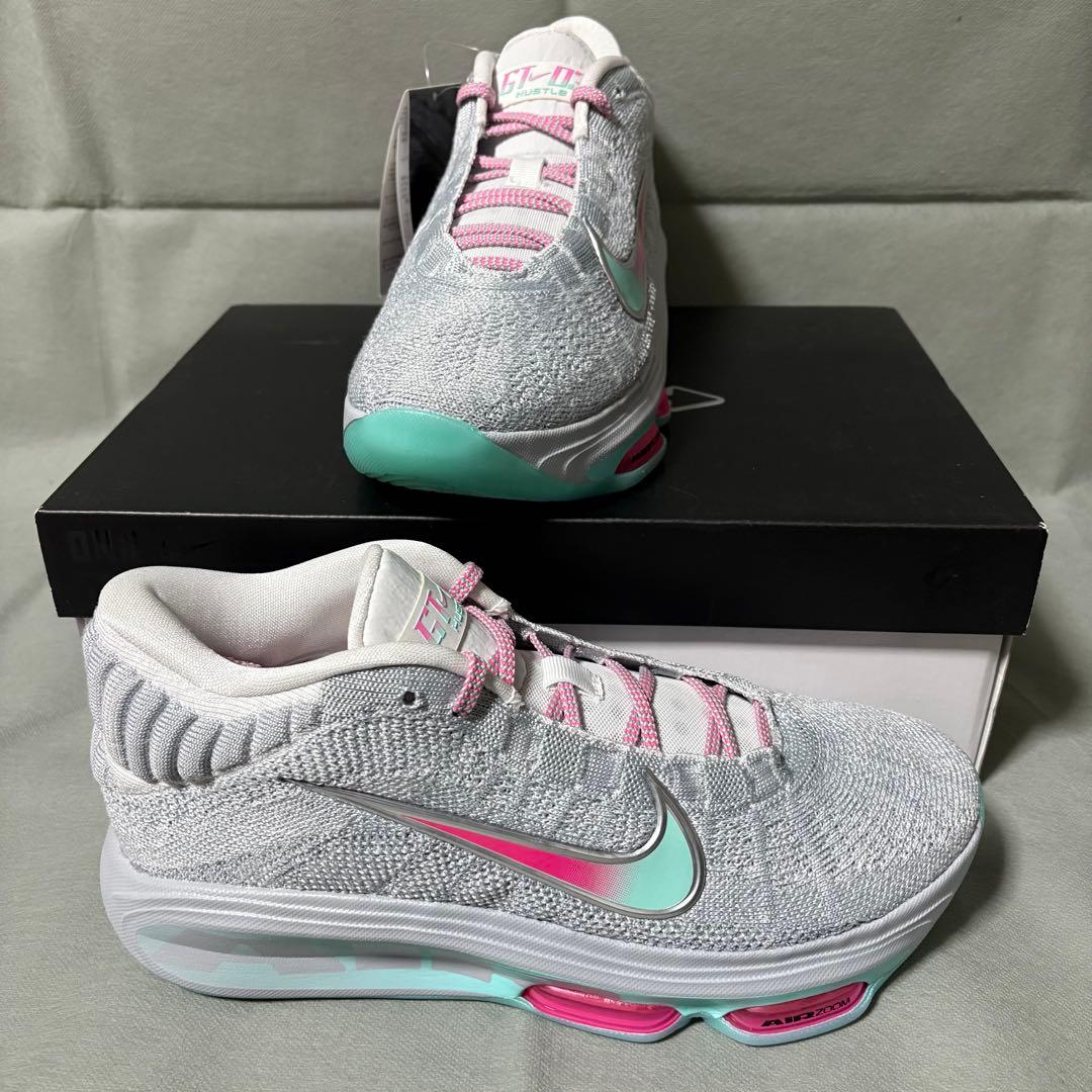 ナイキ G.Tハッスル3 グレー グリーン ピンク 緑 27.5 - メルカリ