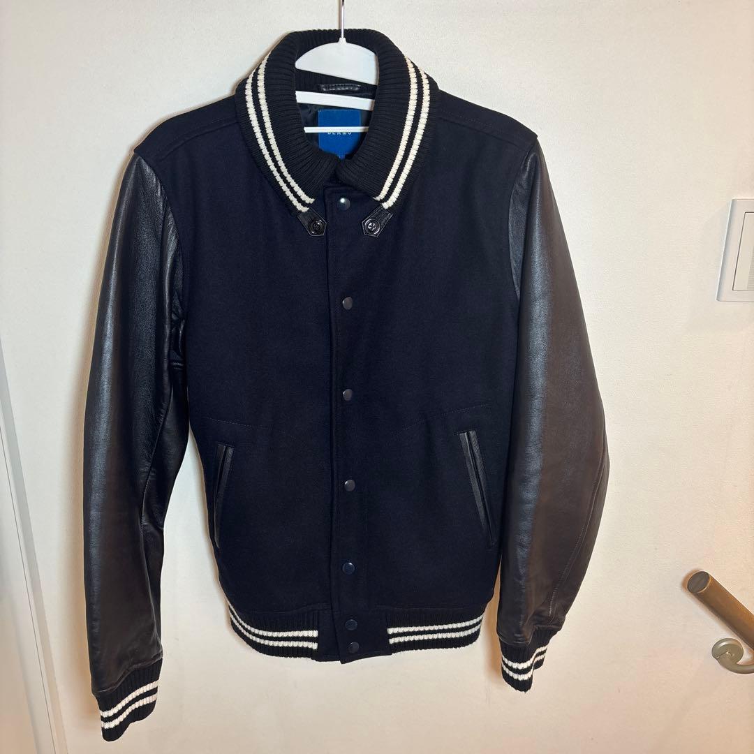 ビームス レザー 袖切替 スタジャン ブルゾン ジャンパー 羊革　Lサイズ 美品 BEAMS ビームス スタジャン ブルゾン ドンキー襟 ファロオ