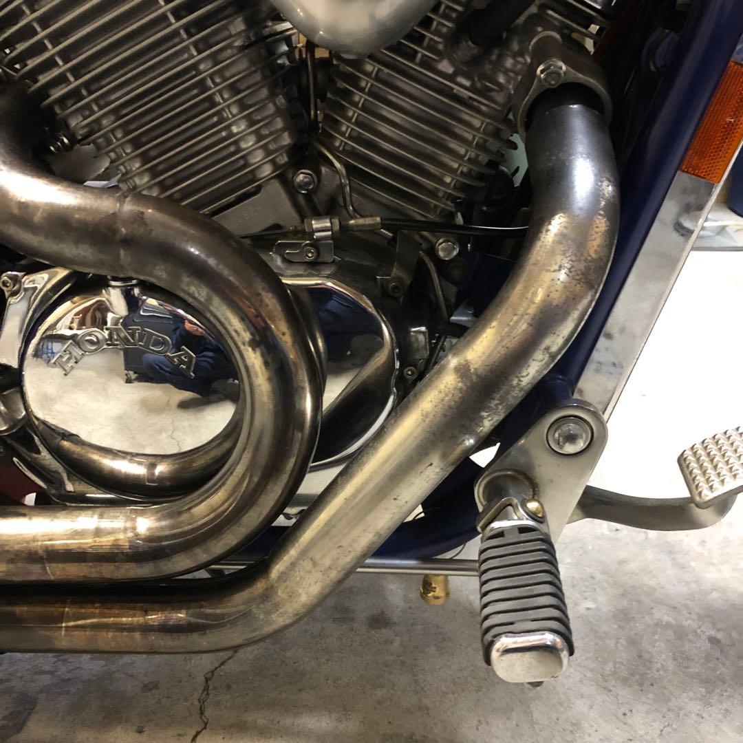 スティード 2in1マフラー 当時物 - パーツ新しい