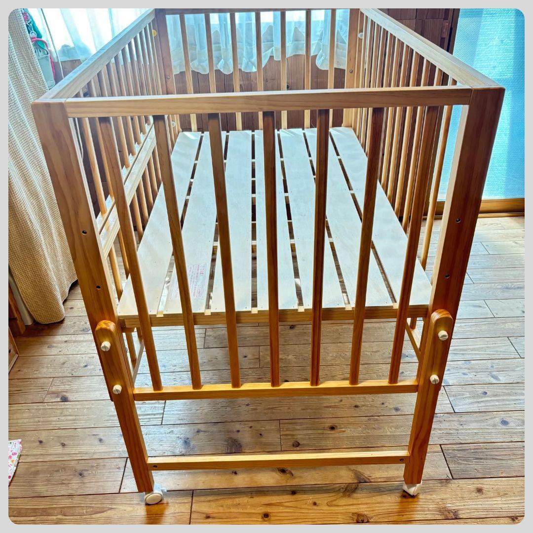 《綺麗❣️早い者勝ち❣️》大和屋　ベビーベッド　 キホンベビーベッド⭐︎Kiki