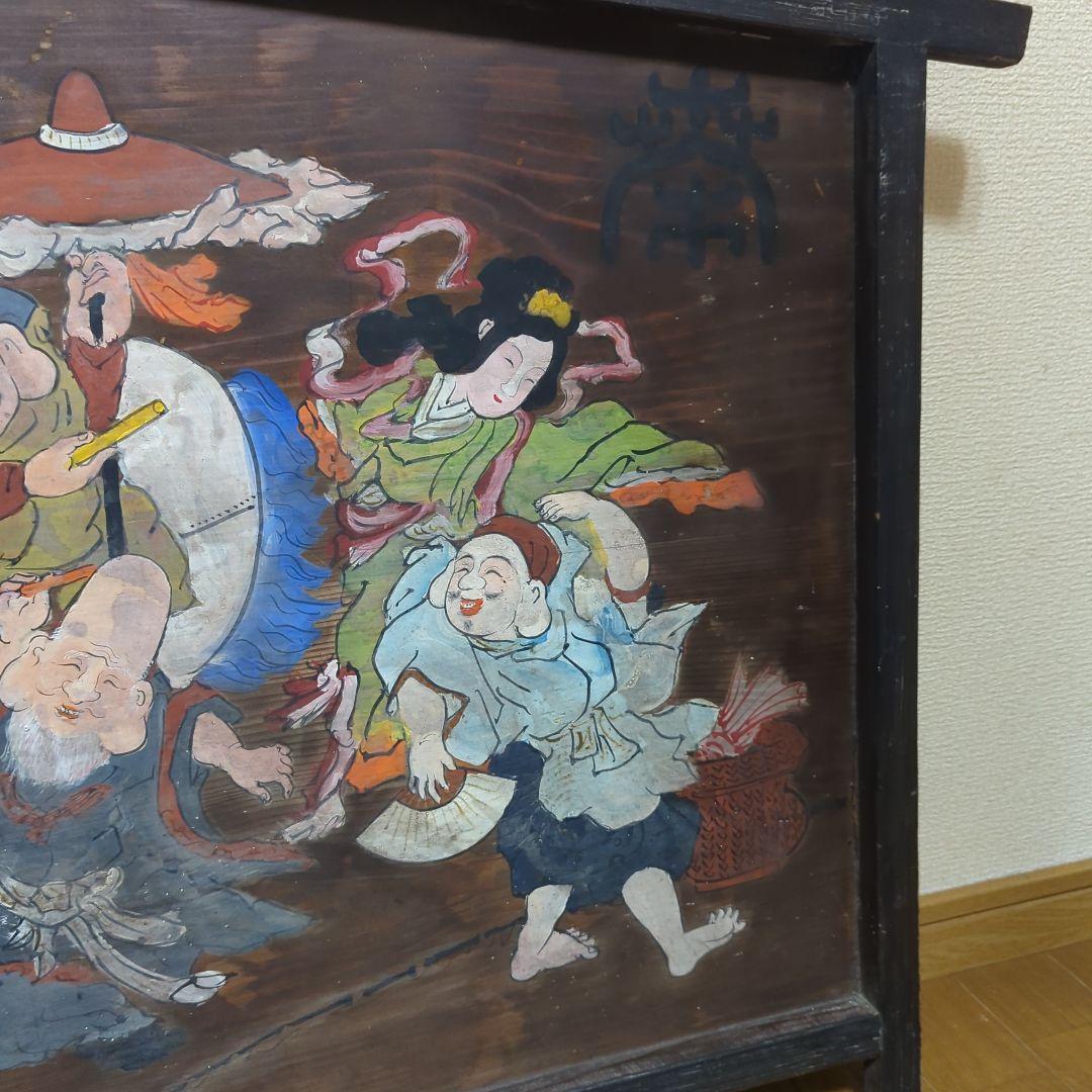 木製看板 七福神 木製 アンティーク 骨董品 - メルカリ