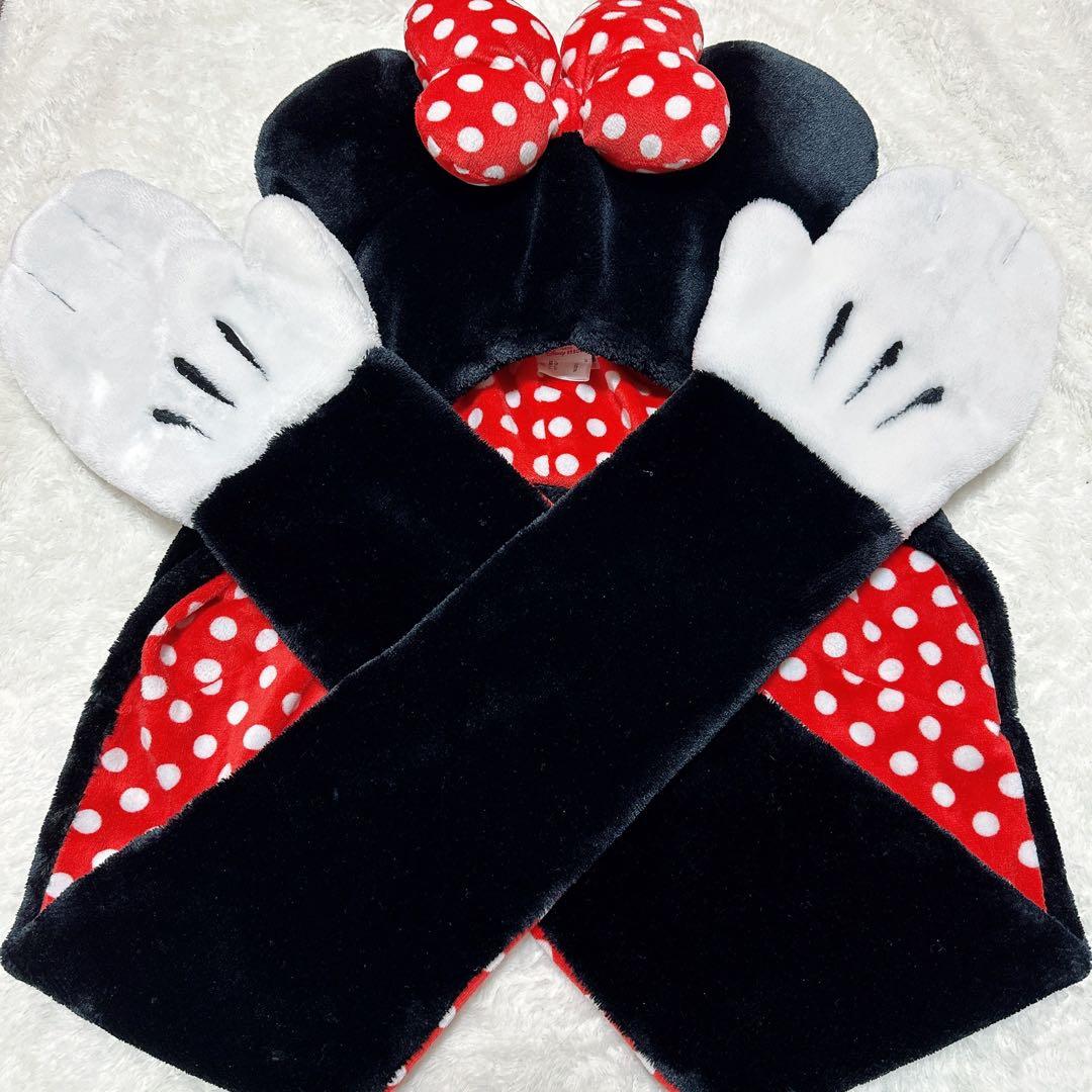 ディズニー ミニー マフラーファンキャップ リボン 水玉 パルパルーザ