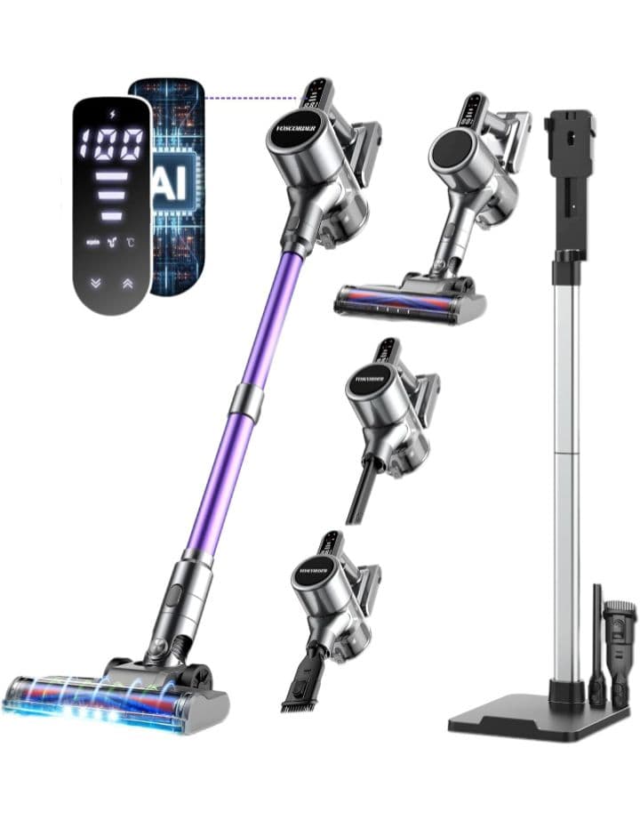 掃除機 コードレスLEDライト付き65Kpa強力吸引収納充電スタンド　軽量 楽天市場】掃除機【楽天12連冠達成!Black Friday限定P5倍☆吸引力完全