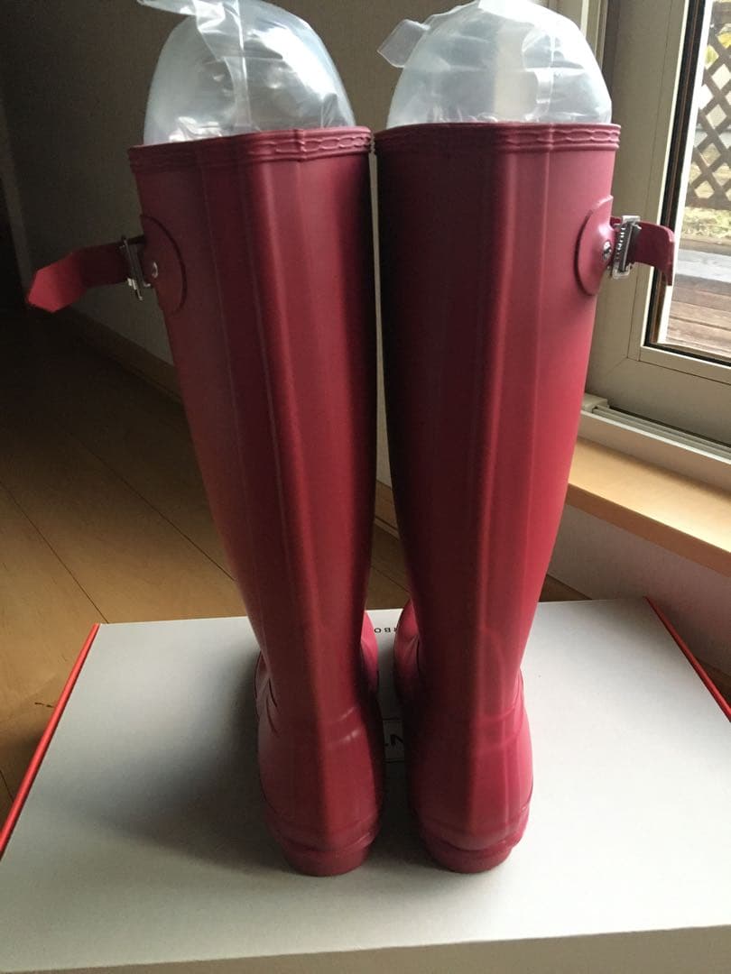 mmmmm　HUNTER レインブーツ　ピンク　UK5 24、24.5cm