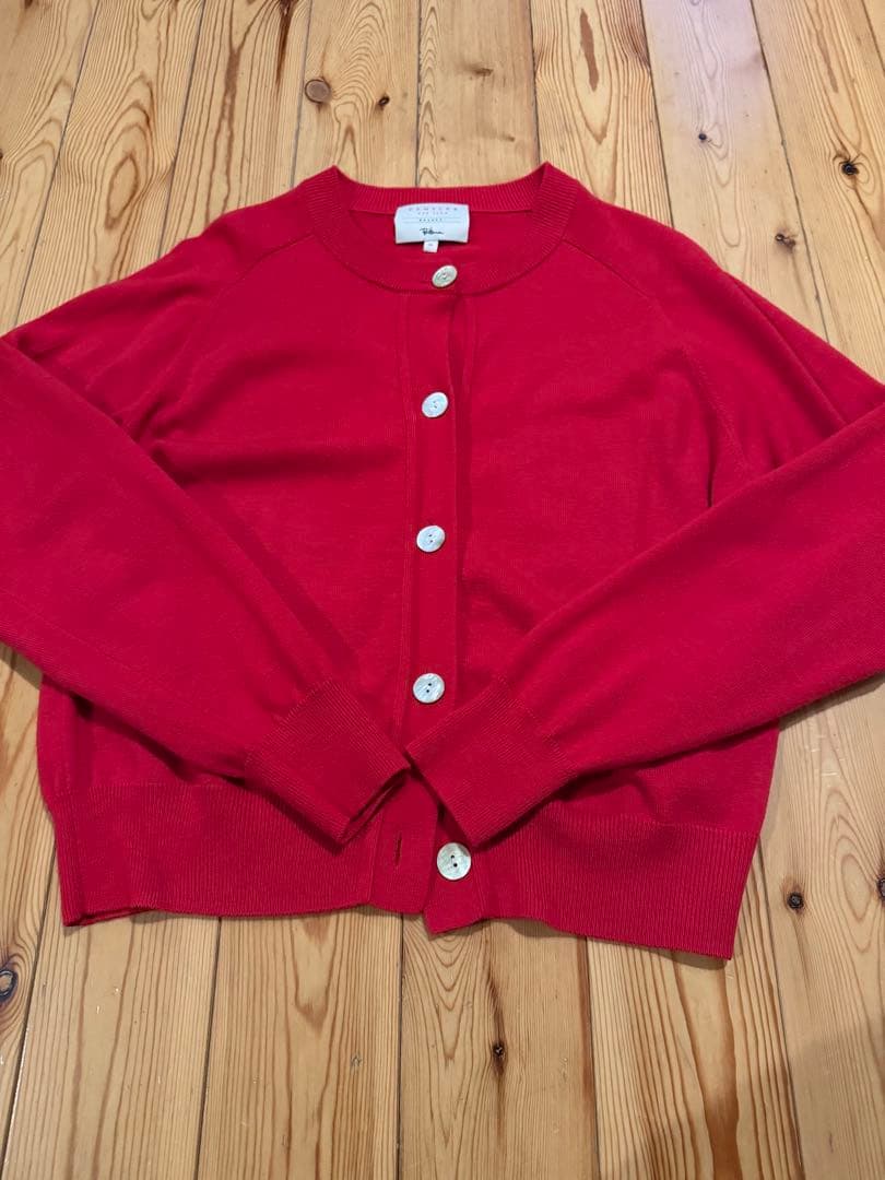 ロンハーマン別注DEMYLEE 赤ニットカーディガン ロンハーマン別注 DEMYLEE デミリー 23AW 別注 Gwen Crew Neck