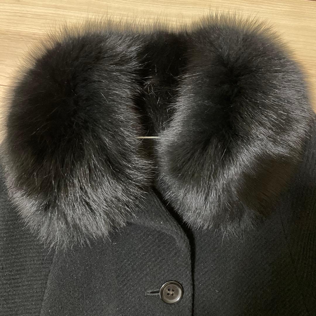 ホメオスタイル ケープコート ブルーフォックスファー ポンチョ