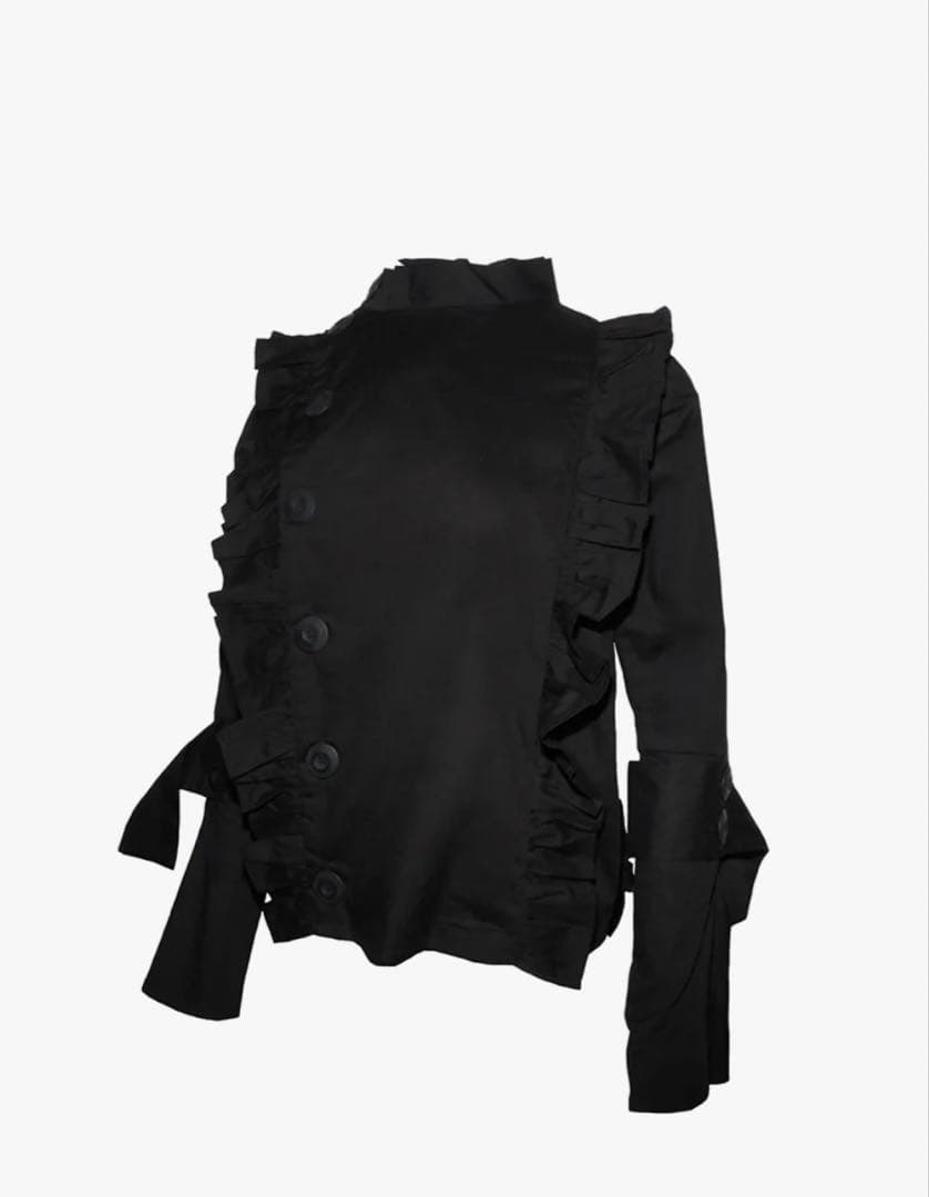 THEREDTHREAD button frill blouse フリル Constance Lace Frill Button Up Blouse Top | Disturbia - Shop