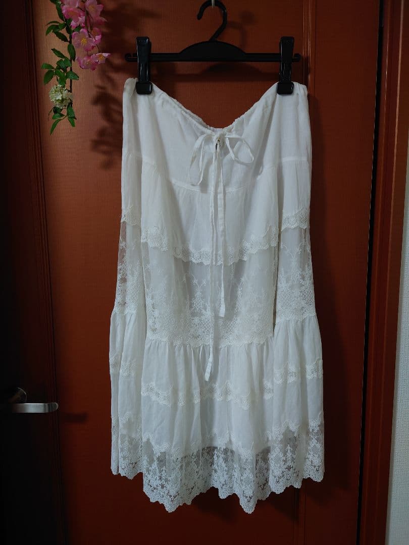 アパルトモン】レース キャミソールワンピース スカート ホワイト