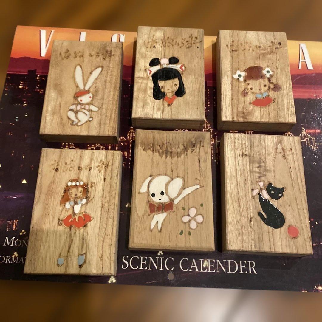 旧い昭和の組み立て木箱入り　みすや縫い針 6箱　和紙に折り鶴　兎　犬　猫　女の子 000000030288-06-l.jpg?t=