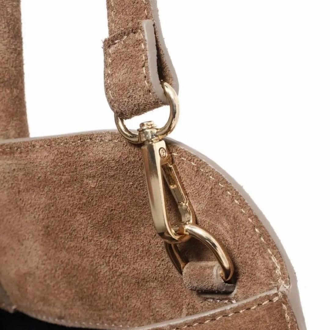 Milosミロススエードトートバッグボストン小旅行普段美品定価33000円