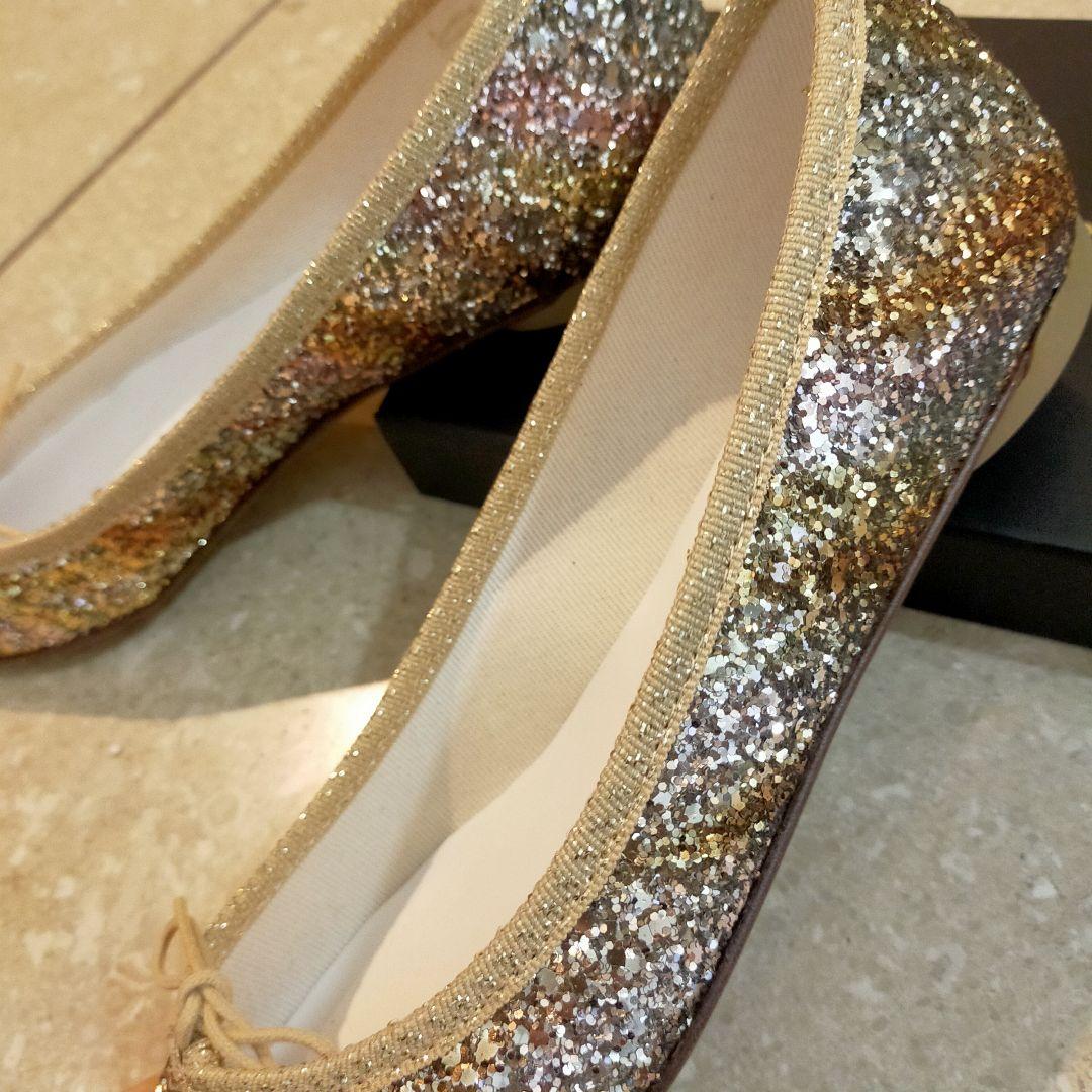 【新品・未使用】 レペット グリッター フラットシューズ 37(23.5cm)