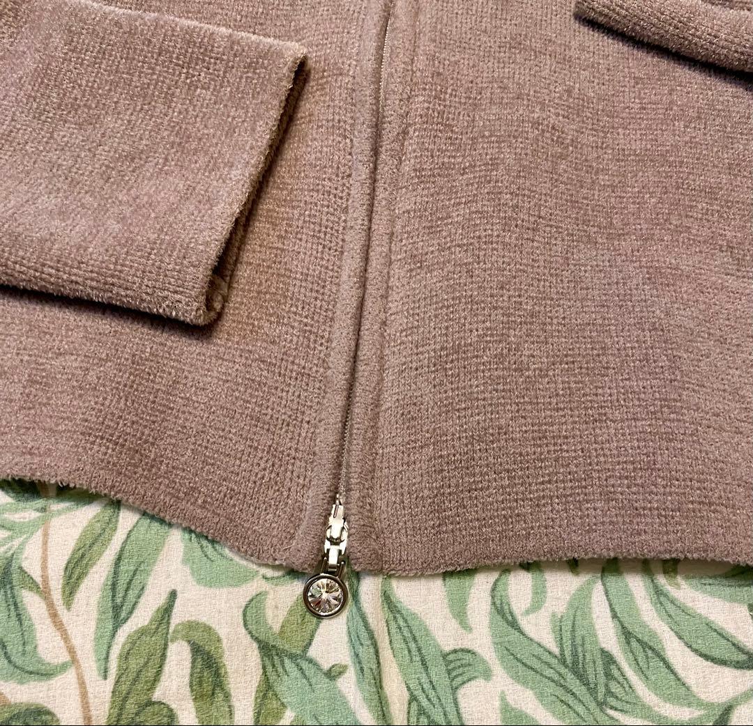 Rene 34 ダブルジップ カーディガン モカ ベージュ ルネ グレージュ