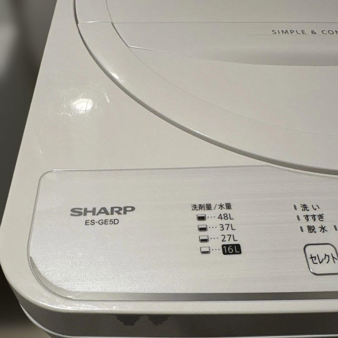 SHARP 洗濯機 ES-GE5D-W 5.5kg 2019 家電