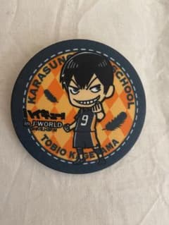 ハイキュー!! 影山飛雄 カド丸缶バッジ 等身 j-world 宮城フェス