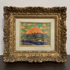 真作保証 高瀬三郎「谷川岳とこぶし」油彩 F6号 サイン有