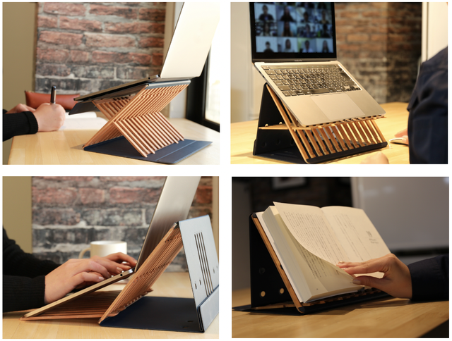 職人の手仕事による、木のぬくもり溢れる【 PCスタンド・書見台