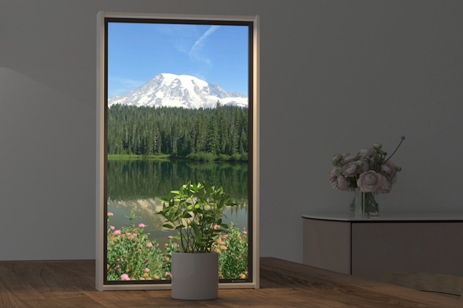 世界の風景で彩りを。窓型スマートディスプレイ「Atmoph Window 2