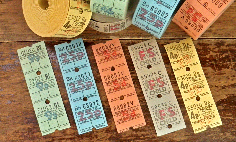 514】ヴィンテージイギリスバスチケットロール中古6巻セット◇ロール