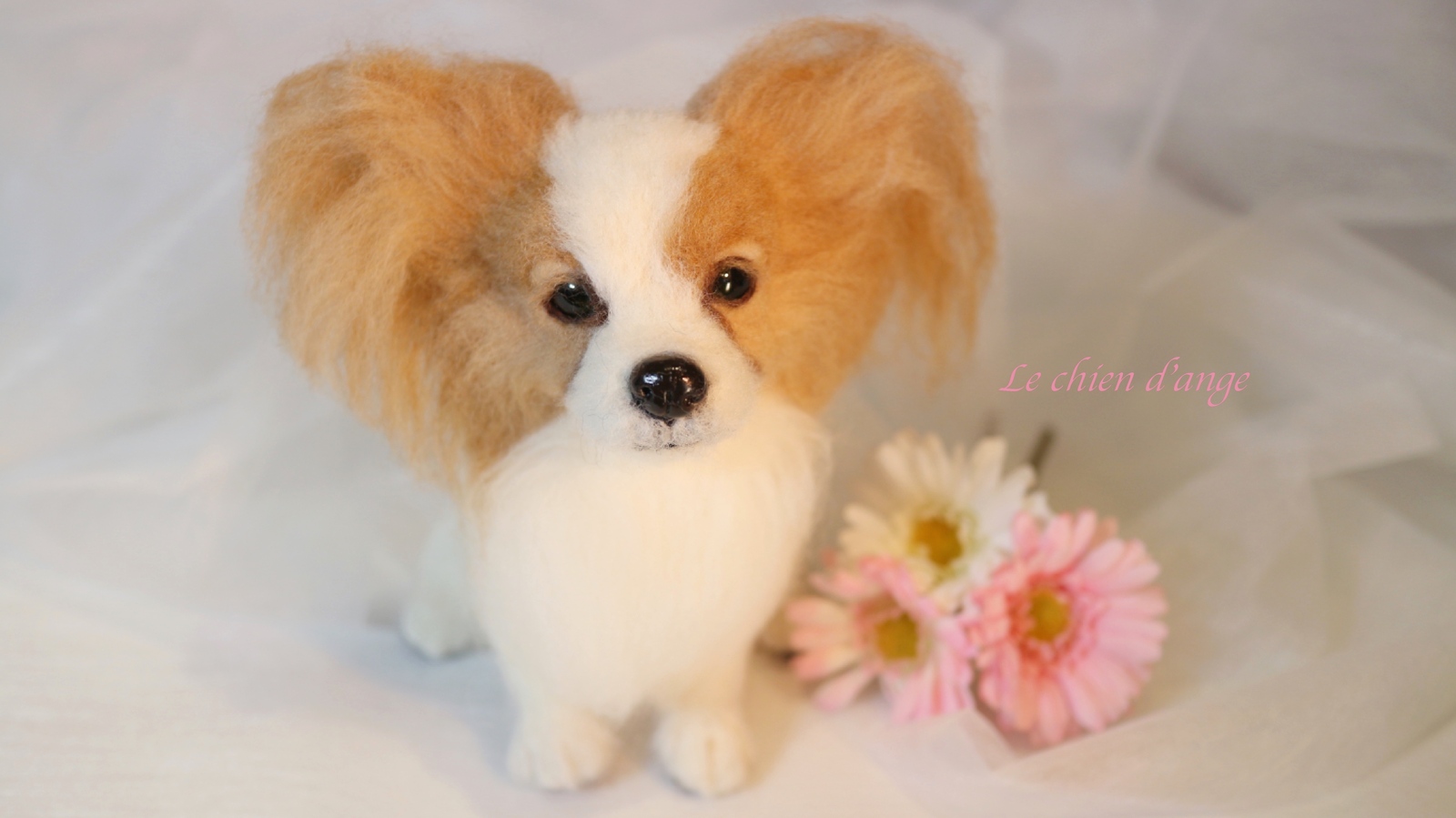 羊毛フェルト＊パピヨン＊犬 - Little Cute Angel Dog | minne byGMO