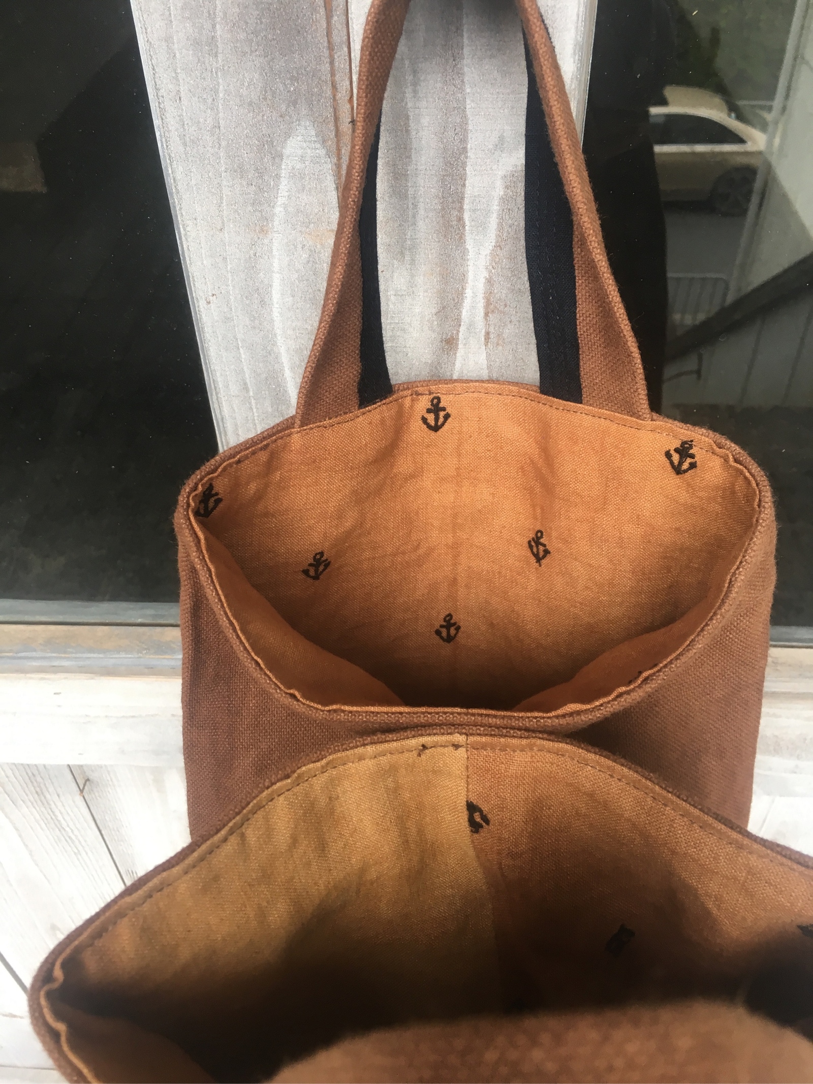 柿渋染め×酒袋 2個1バッグ - ODOKO0409'S GALLERY | minne byGMOペパボ