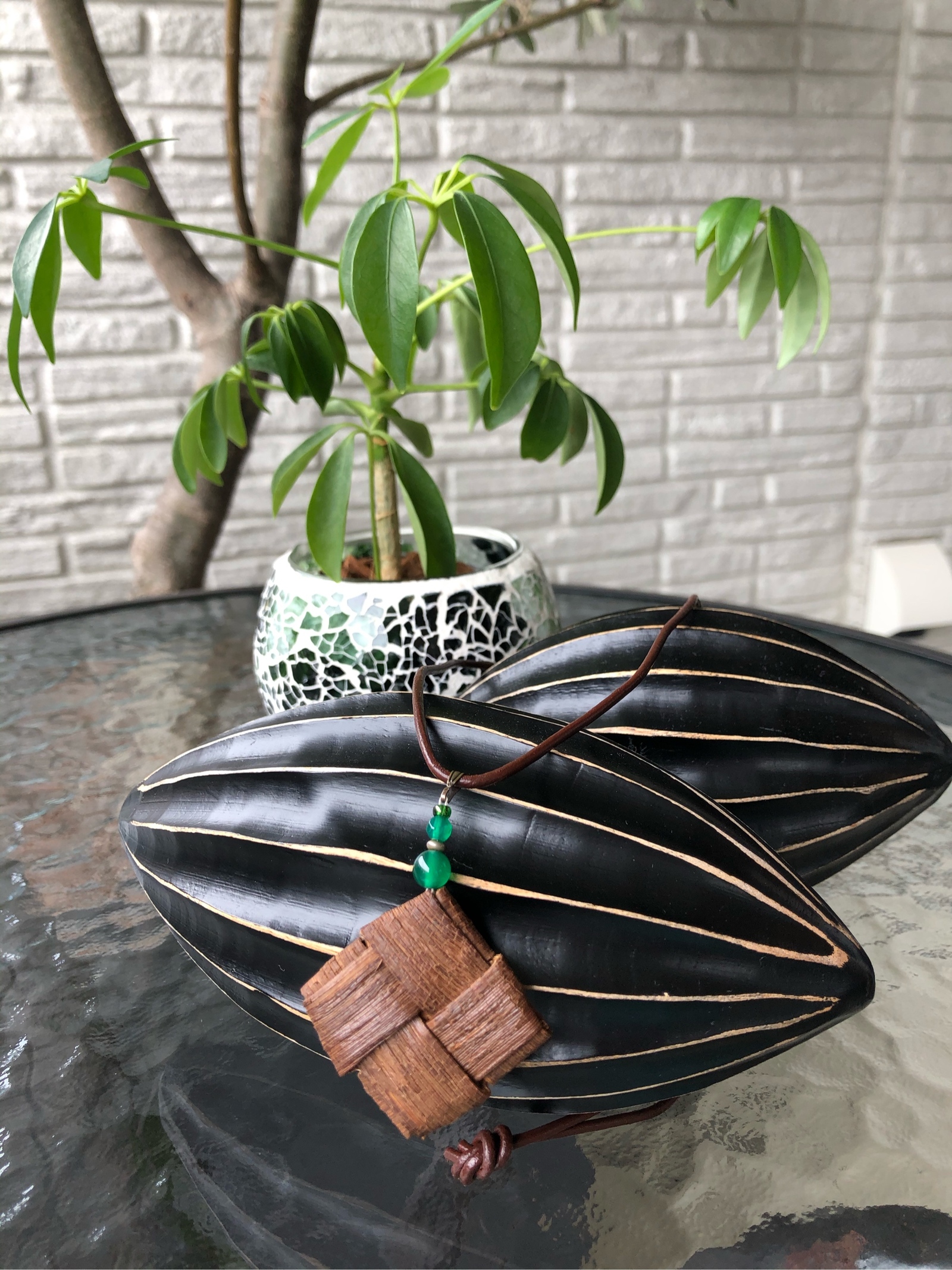 sold out山葡萄 菱形石畳編み ネックレス 送料無料 国産 本革 山ぶどう