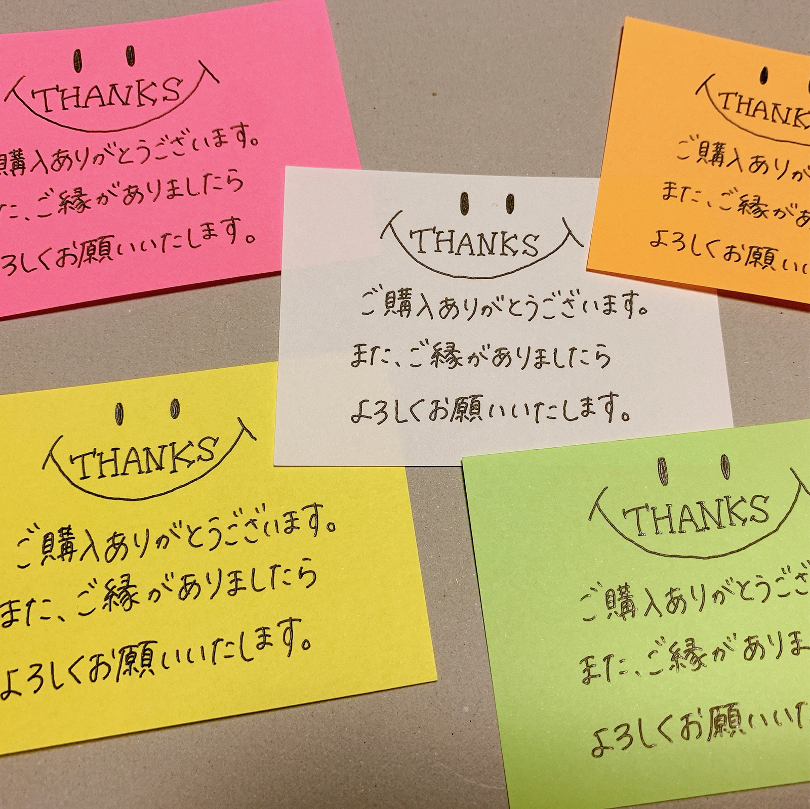 手書き サンキューカード 50枚 - MAKANA-CHIN'S GALLERY | minne byGMO