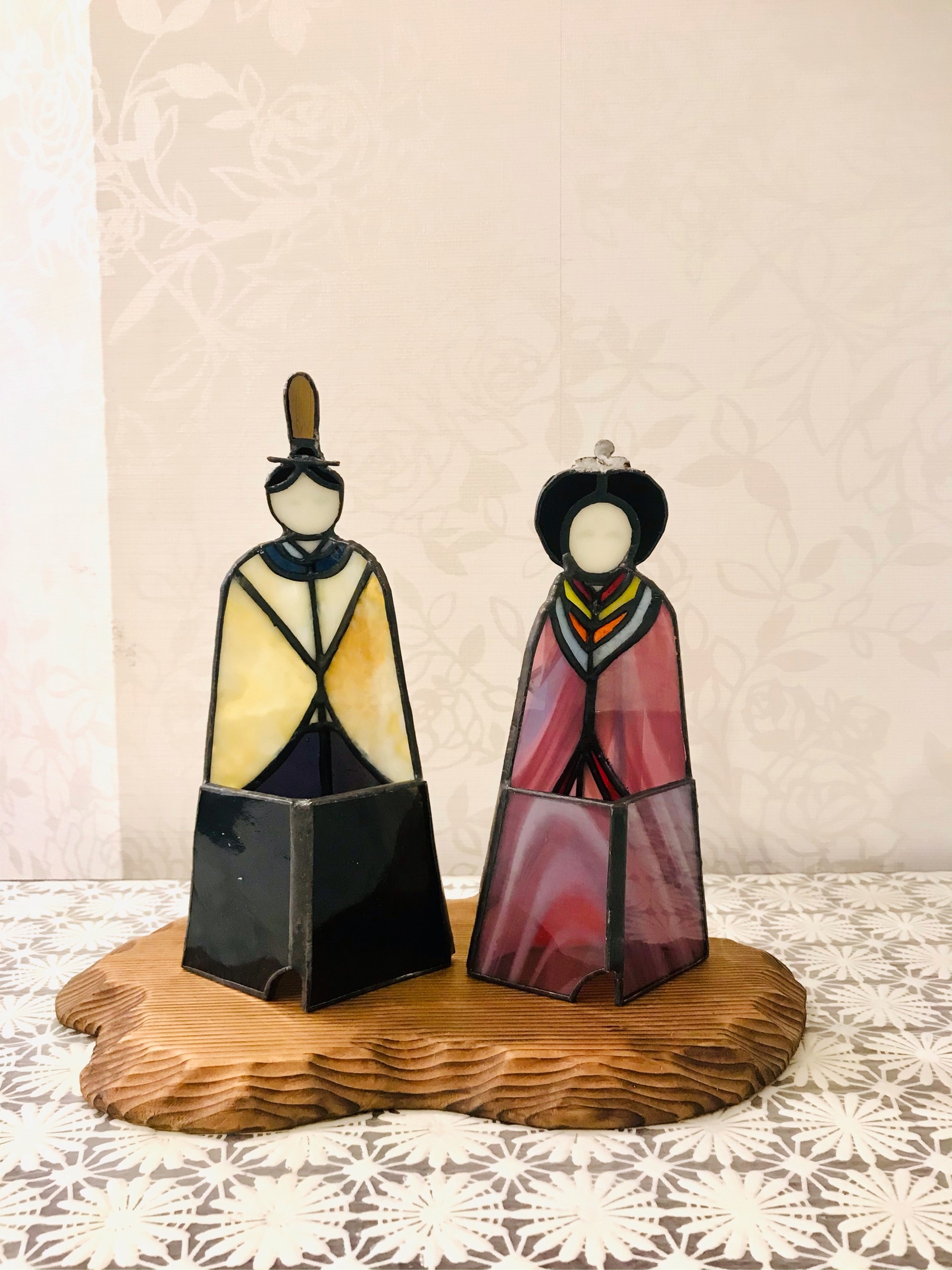 ステンドグラス立体お雛様お内裏様 - ステンドグラスpiece | minne